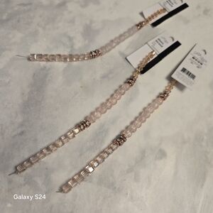 Elegant Pink Beaded Earrings